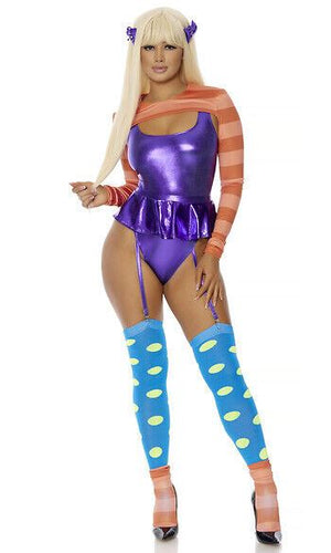 Sexy Forplay Bossy Rugrats Angelica Cartoon Character Bodysuit Costume 552904