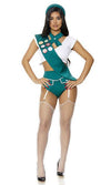 Sexy Forplay Scout Me Out Girl Scout Green & White Bodysuit Costume 551519