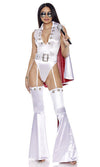 Sexy Forplay The King White 5pc Elvis Celebrity Costume 553189
