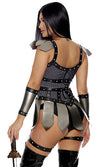 Sexy Forplay Warrior Queen 4pc Gladiator Black Costume 553124