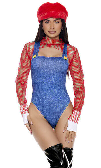 Sexy Forplay It's A Me Video Game Character Mario 4pc Costume 553172