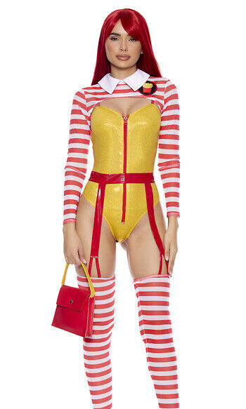 Sexy Forplay Size Me Up 4pc Ronald McDonald Costume 553136