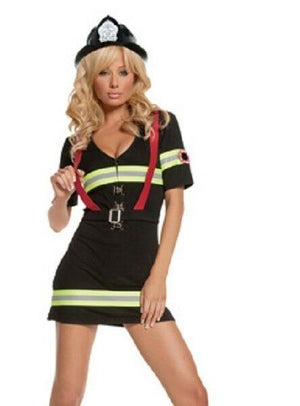 Sexy Ms. Blazin Hot Fireman Dress Costume 2pc Elegant Moments S-4x 9514