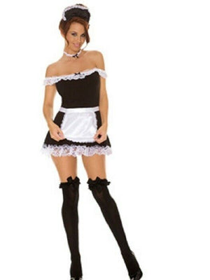 Sexy Hot Maid Uniform Dress Costume 4pc Elegant Moments S-4X 9395