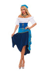 Sexy Starline Gypsy Maiden Blue Dress 3pc Costume S5329
