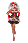 Sexy Starline Day Of The Dead Dress 4pc Costume S5183
