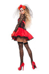 Sexy Starline Cinched Day Of The Dead Dress 4pc Costume S5182