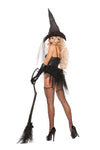 Sexy Starline Black Spider Witch Romper Bodysuit 2pc Costume S5159