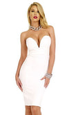 Forplay Sofia Strapless Wired Sweetheart Neckline Midi Dress ~ Red or White