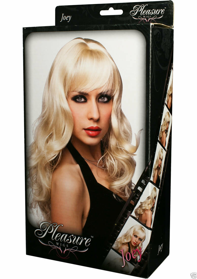 Sexy Joey Wig Platinum Blonde Long w/ Bangs - Human Like Hair - Pleasure Wigs