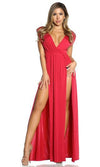 Forplay Even Split Sleeveless Gown Dress ~ Red, Nude or Black 886404