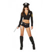 Roma 7pc Sexy Officer Hottie Cop Police Black Costume Set 4500
