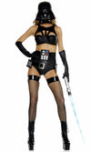 Sexy Forplay 5pc  Darqueside Black Faux Leather Star Wars Darth Vader Costume