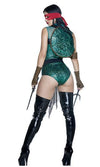 Sexy Forplay Tough Shell Green Bodysuit Ninja Turtle 5pc Costume 557771