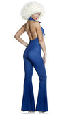 Sexy Forplay Disco Fever Faux Blue Denim Bell Bottom Jumpsuit Costume  557767