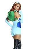 Sexy Forplay Captured Pokemon Cartoon Blue Romper Bulbasaur Costume