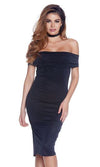 Forplay On and Off Shoulder Midi Dress 886803 ~ Red or Black