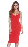 Forplay Knot Into It Sleeveless Midi Dress w/ Open Back ~ Red, Beige or Black