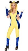 J. Valentine Wolverine Superhero Hooded Catsuit & Claw Gloves Costume CC234 SALE