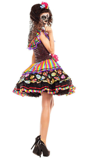 Party King Sugar Skull Senorita Day Dead Dress Costume PK769 ~ Also Plus Sizes