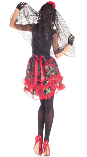 Party King Day of the Dead Senorita Rose Dress Costume PK297 ~ Also Plus Sizes