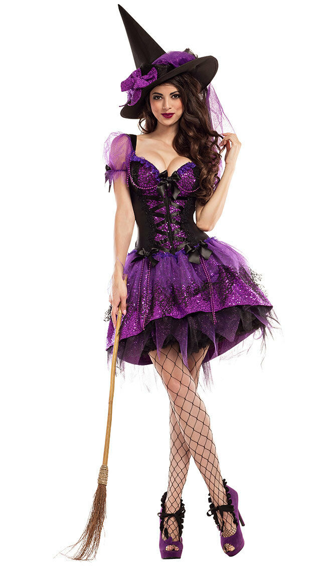 Party King Perfect Purple Witch Body Shaper Dress Costume PK601