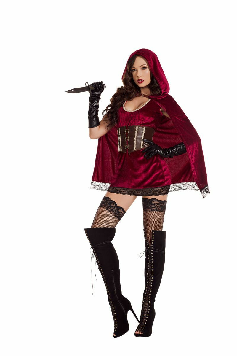 Sexy Starline Little Red Riding Hood Velvet Dress Costume S-5X S7110