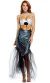 Forplay Sexy Superior Scales Mermaid Metallic Hologram Skirt & Bra Top Costume