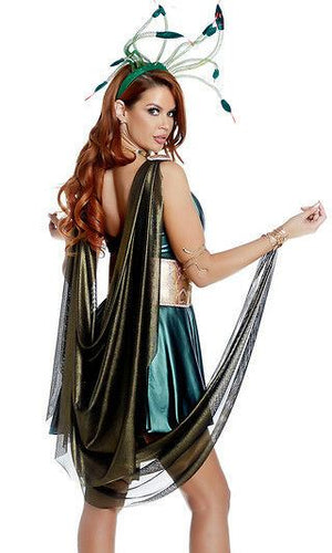 Forplay Sexy More Than A Myth Medusa Metallic Green Dress Costume 557981