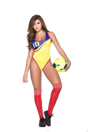 Sexy Mapale Columbia Soccer Futbol Bodysuit Fantasy Costume 6354