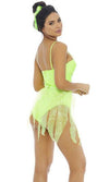 Sexy Forplay Neon Green Tink About It Tinkerbell Fairy Bodysuit Costume 558768