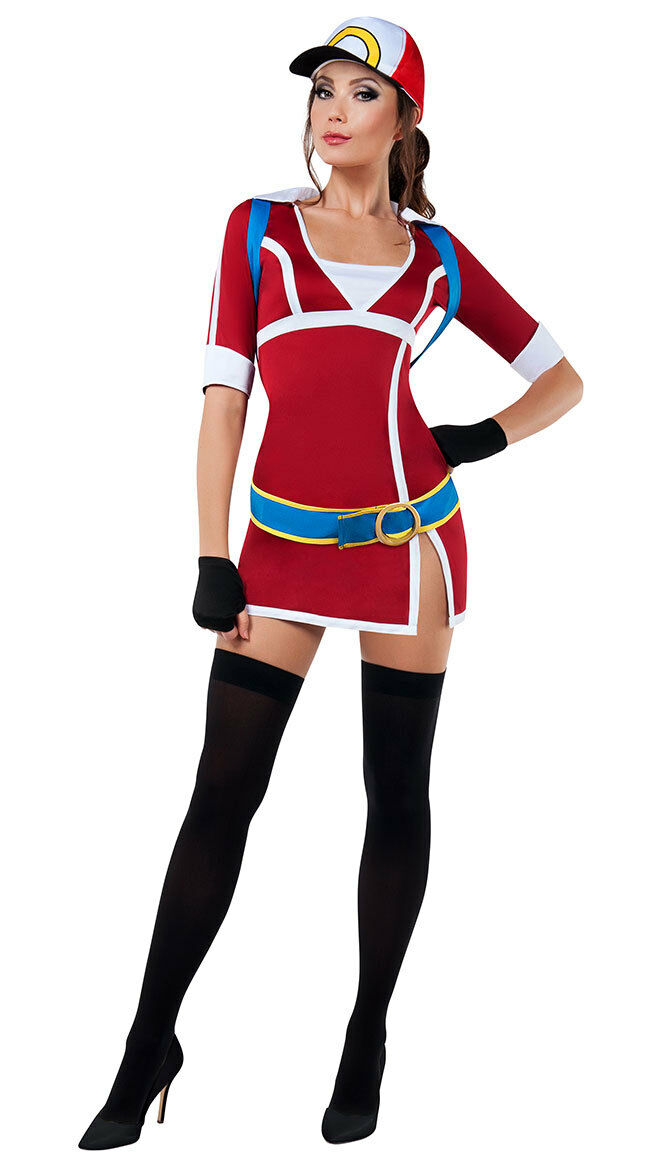 Sexy Starline Beast Trainer Pokemon Ash Mini Dress Costume S8016