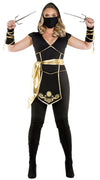Sexy Starline Ninja Assassin Plus Size Black Hooded Catsuit Costume S6144