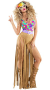Sexy Starline Hippie Babe Long Fringe Romper Bodysuit Costume S6061