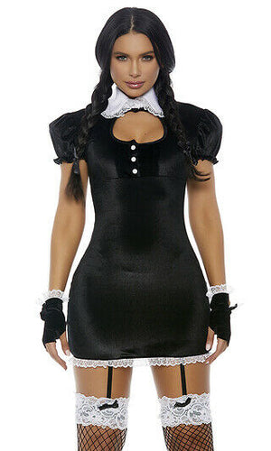 Sexy Forplay Wednesday Addams Family Black Dress Costume 559618
