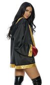 Sexy Forplay TKO Boxer Fighter Black Gold 4pc Costume 559605