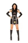 Roma Sexy Ninja Dragon Warrior Black Dress Costume 4899