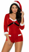 Elegant Moments Sexy Santa's Holiday Cutie Velvet Romper Costume 99079