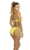 Forplay Bonaire Yellow Halter Sporty Bikini 2pc Swimwear 446001