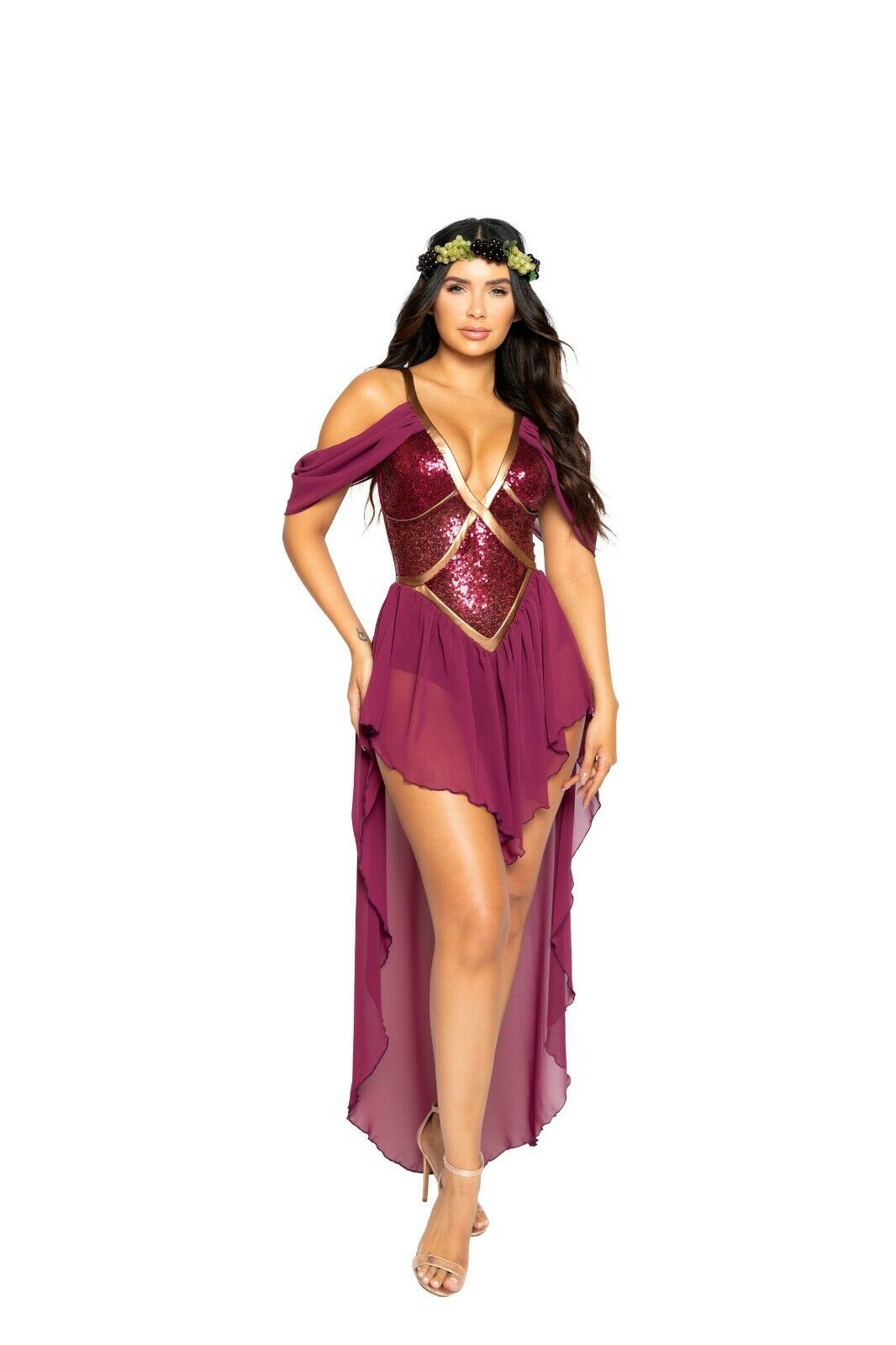 Roma Sexy Goddess Of Wine Burgundy Sequin Romper Dress Dionysus Costum Kali Kouture Boutique Roma Sexy Goddess Of Wine Burgundy Sequin Romper Dress Dionysus Costum Kali Kouture Boutique