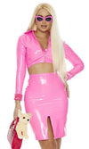 Sexy Forplay Bend & Snap Pink Vinyl 3pc Legally Blonde Costume 550339