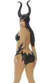 Sexy Forplay Evil Mistress Villain Black Catsuit Maleficent 2pc Costume 550343
