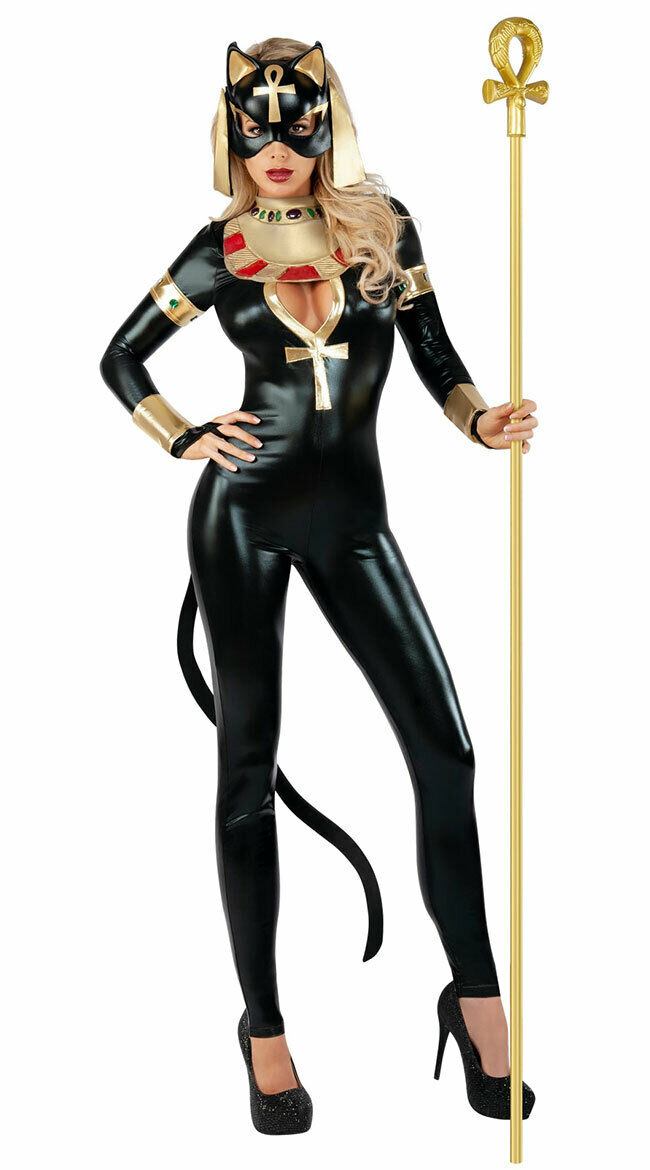 Sexy Starline Devine Feline Egyptian Black Catsuit Costume S-5X S2061