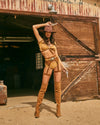 Roma Sexy Cowgirl Wild & Sexy West 4pc Cowboy Sheriff Costume 5012