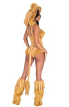 Roma Sexy Queen Of The Jungle Lion Hooded Bodysuit w/ Faux Fur Costume 5053