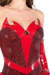 Roma Sexy Playboy Devilicious Red Devil Bodysuit 3pc Costume PB114