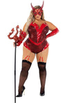 Roma Sexy Playboy Devilicious Red Devil Bodysuit 3pc Costume PB114
