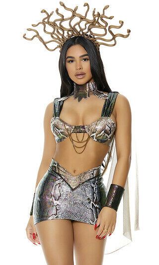 Sexy Forplay Head In The Game Medusa Snake Print Costume 551555