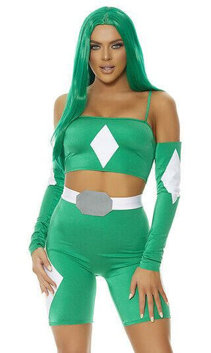Sexy Forplay Take The Power Green Power Ranger Superhero Costume 551542