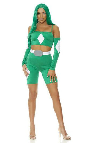 Sexy Forplay Take The Power Green Power Ranger Superhero Costume 551542